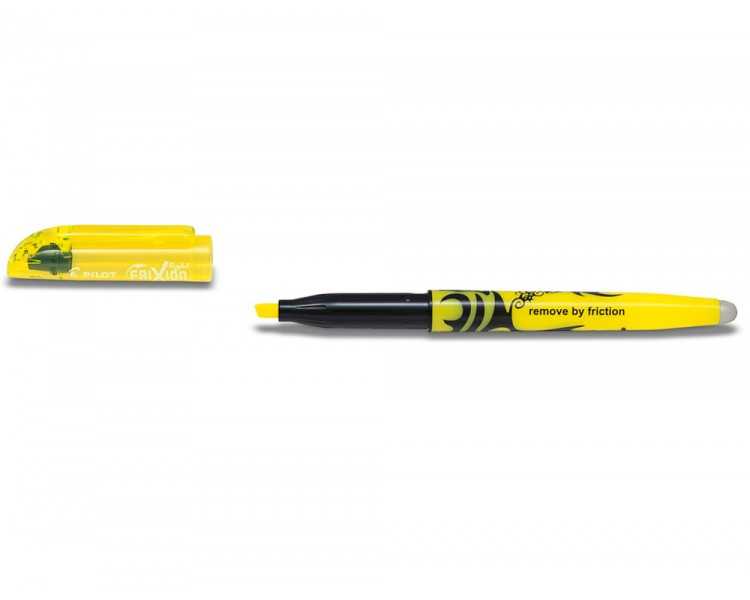 Rotulador pilot frixion light fluorescente borrable punta defibra color amarillo