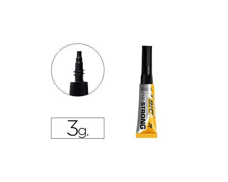 Pegamento bic fix strong 3 gr adhesivo extra fuerte
