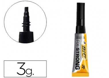 Pegamento bic fix strong 3 gr adhesivo extra fuerte