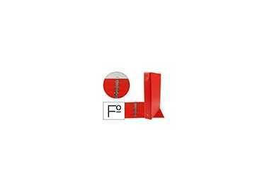 Carpeta liderpapel 4 anillas 40 mm redondas plastico folio color rojo Carpeta liderpapel 4 anillas 40 mm redondas plastico folio color rojo