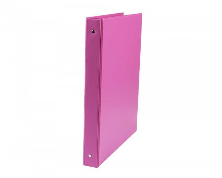 Carpeta liderpapel 4 anillas 25 mm redondas plastico folio color fucsia