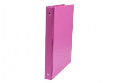 Carpeta liderpapel 4 anillas 25 mm redondas plastico folio color fucsia