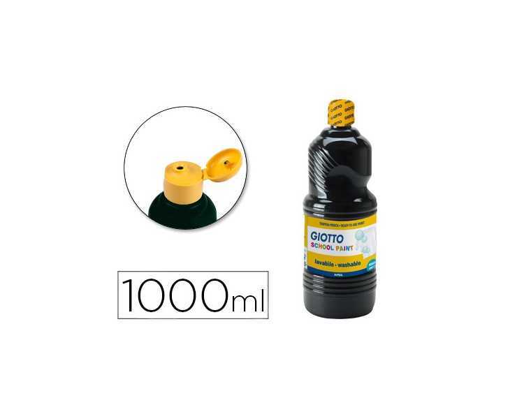 Tempera liquida giotto escolar lavable 1000 ml negra