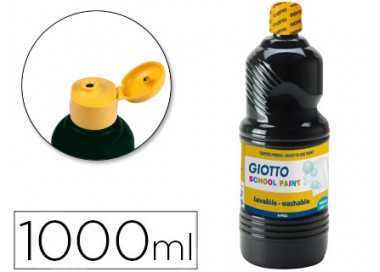 Tempera liquida giotto escolar lavable 1000 ml negra
