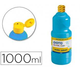 Tempera liquida giotto escolar lavable 1000 ml azul cyan