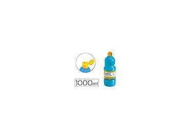 Tempera liquida giotto escolar lavable 1000 ml azul cyan