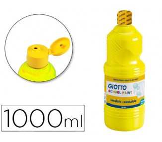 Tempera liquida giotto escolar lavable 1000 ml amarillo