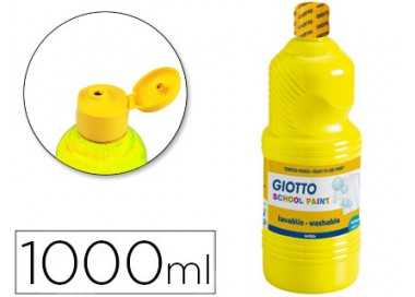 Tempera liquida giotto escolar lavable 1000 ml amarillo