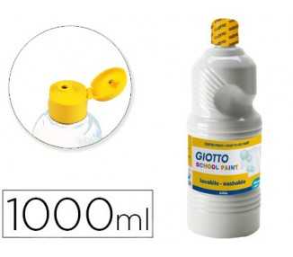 Tempera liquida giotto escolar lavable 1000 ml blanco