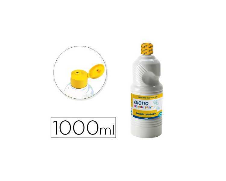 Tempera liquida giotto escolar lavable 1000 ml blanco