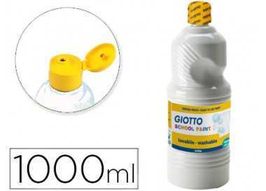 Tempera liquida giotto escolar lavable 1000 ml blanco