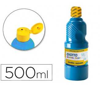 Tempera liquida giotto escolar lavable 500 ml azul cyan