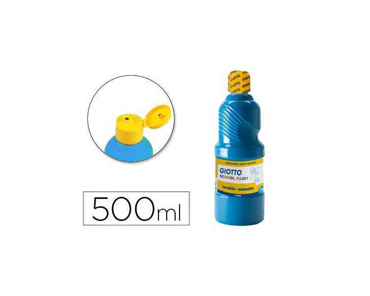 Tempera liquida giotto escolar lavable 500 ml azul cyan