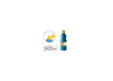 Tempera liquida giotto escolar lavable 500 ml azul cyan
