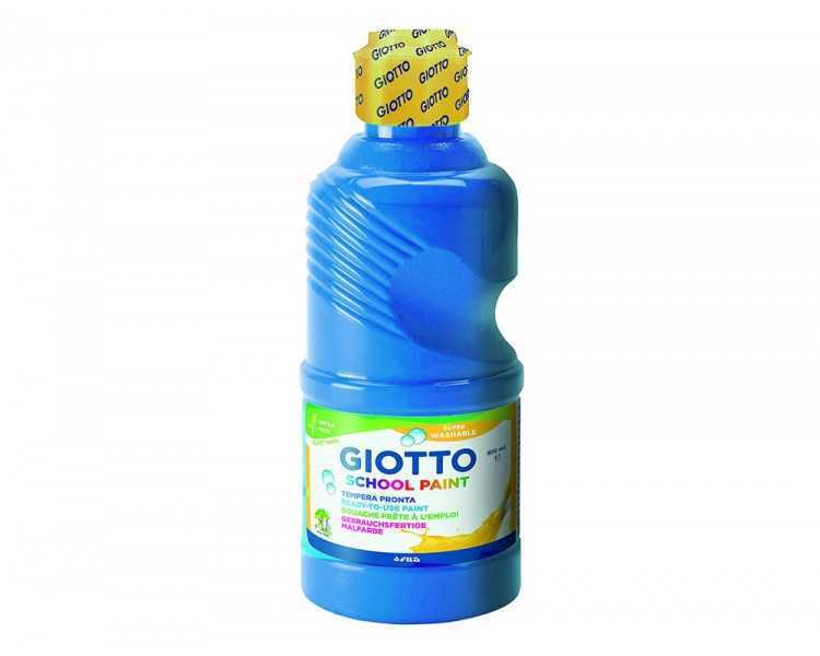 Tempera liquida giotto escolar lavable 500 ml azul cyan