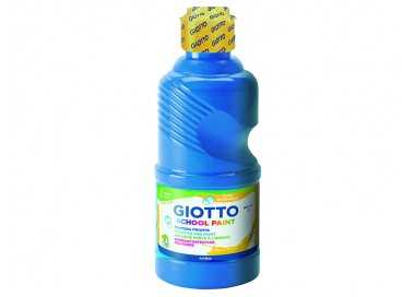 Tempera liquida giotto escolar lavable 500 ml azul cyan