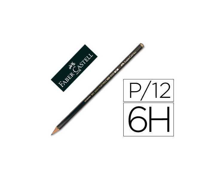 Lapices de grafito faber 9000 6h unidad