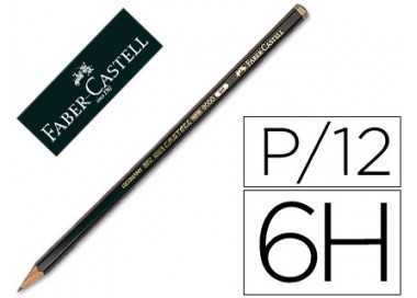 Lapices de grafito faber 9000 6h unidad