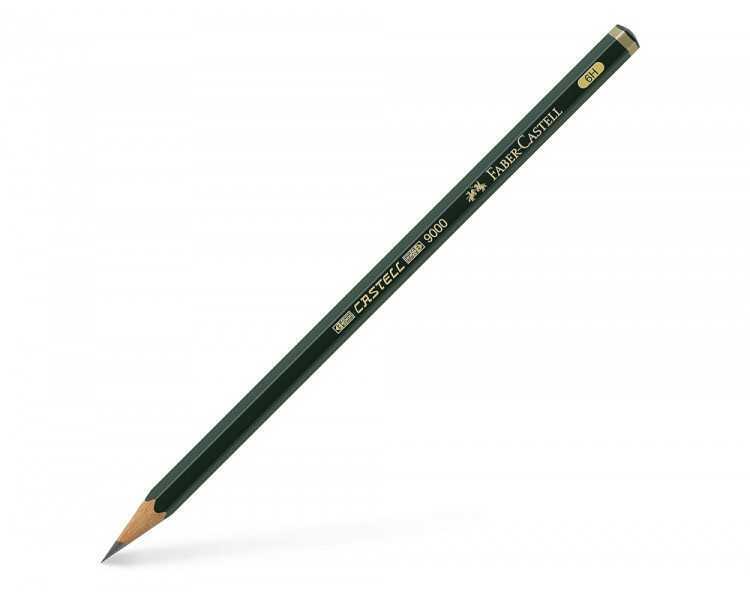 Lapices de grafito faber 9000 6h unidad