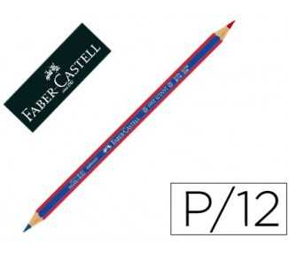 Lapices bicolor faber castell fino hexagonal rojo/azul unidad