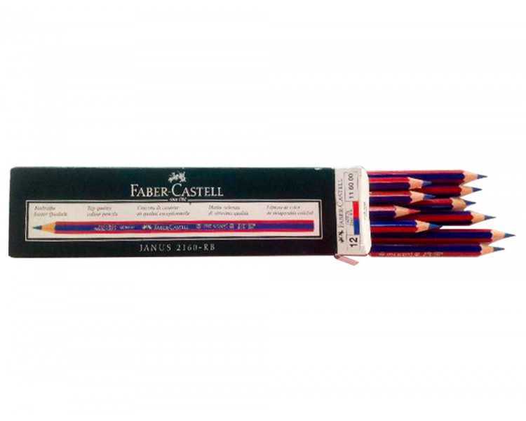 Lapices bicolor faber castell fino hexagonal rojo/azul unidad