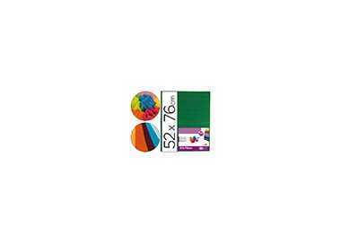 Papel seda liderpapel verde oscuro 52x76cm 18 gr/m2 paquete de 25 hojas