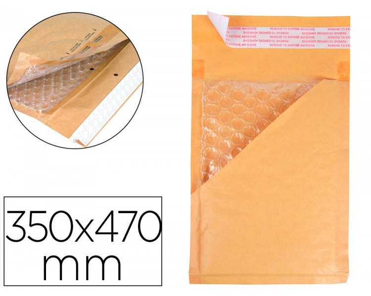 Sobre burbujas crema q-connect k/7 350 x 470 mm caja de 50