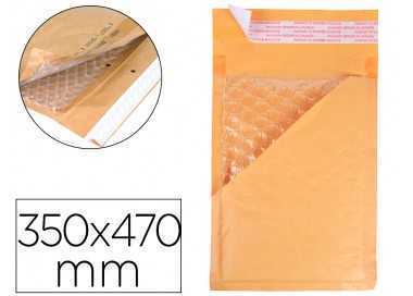 Sobre burbujas crema q-connect k/7 350 x 470 mm caja de 50