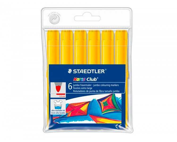 Rotulador staedtler color jumbo trazo 3 mm unicolor amarillo