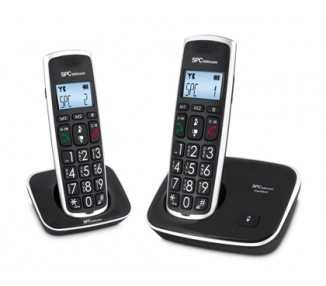 Telefono inalambrico spc duo telecom 7609-n color negro identificador de llamadas agenda pantalla