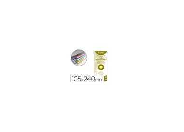 Separador exacompta cartulina reciclada juego de 100 separadores 105x240 con taladros colores surtidos