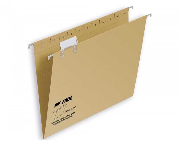 Carpeta colgante fade folio visor superior kraft eco