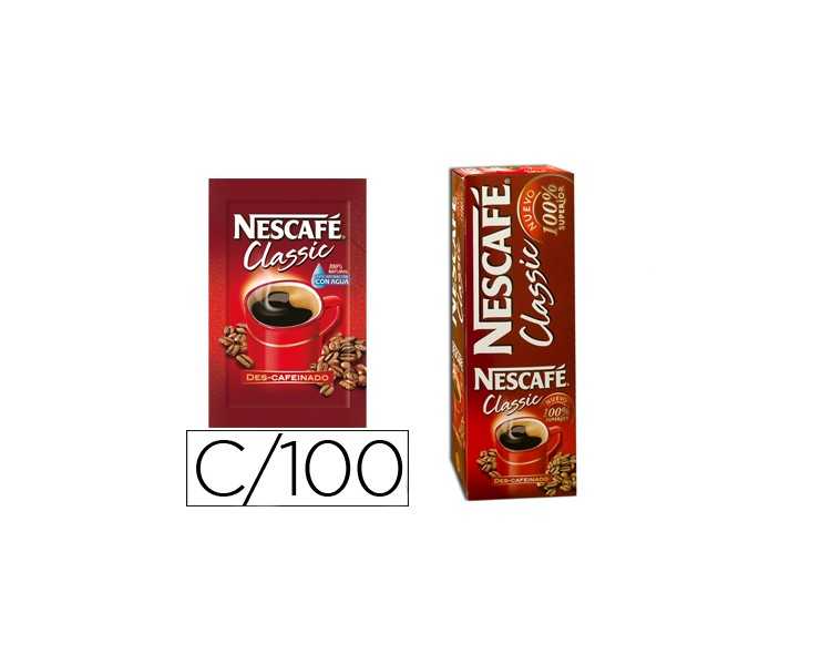Cafe nescafe descafeinado monodosis caja de 10 sobres