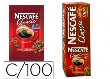 Cafe nescafe descafeinado monodosis caja de 10 sobres