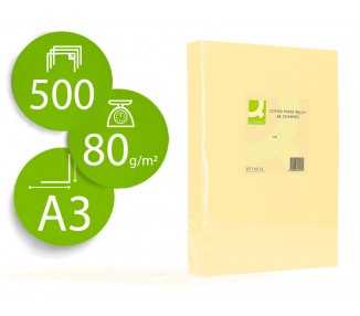 Papel color q-connect din a3 80gr champagne paquete de 500 hojas
