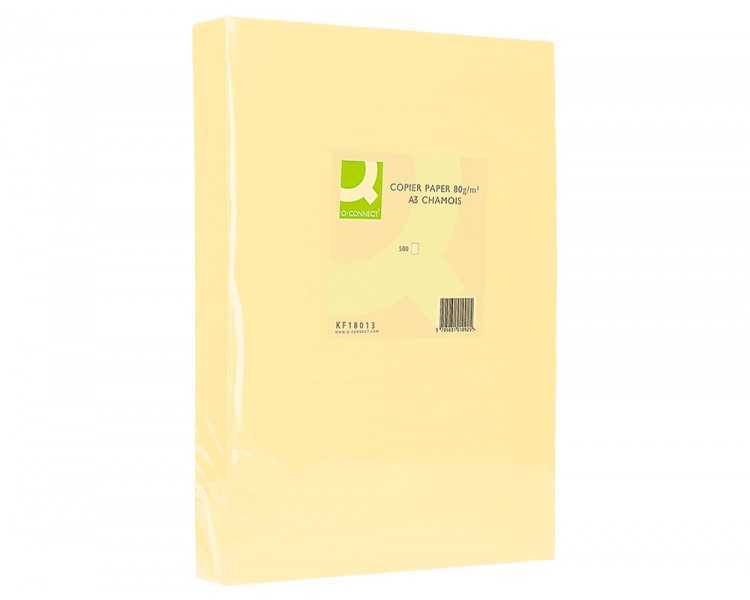 Papel color q-connect din a3 80gr champagne paquete de 500 hojas