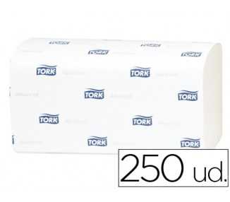 Toalla de papel engarzada 2 capas 21,8x23 cm paquete de 250 unidades para dispensador h3
