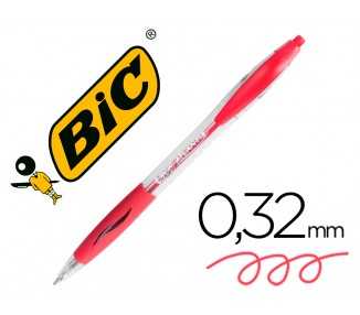 Boligrafo bic atlantis rojo retractil tinta aceite punta de 1 mm
