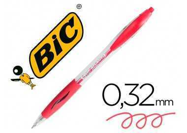 Boligrafo bic atlantis rojo retractil tinta aceite punta de 1 mm