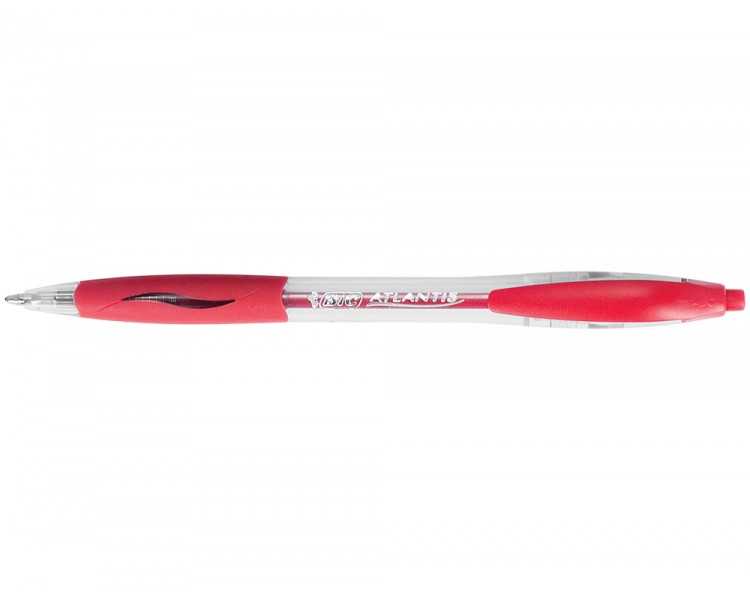 Boligrafo bic atlantis rojo retractil tinta aceite punta de 1 mm