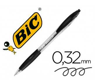 Boligrafo bic atlantis negro retractil tinta aceite punta de 1 mm