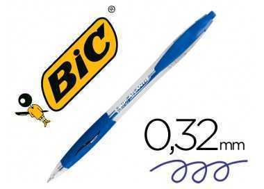 Boligrafo bic atlantis azul retractil tinta aceite punta de 1 mm