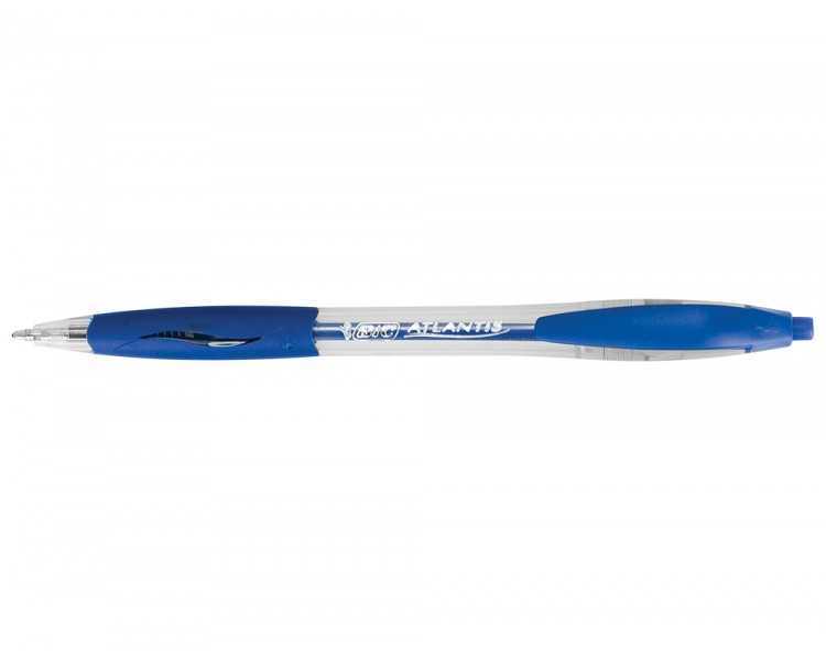 Boligrafo bic atlantis azul retractil tinta aceite punta de 1 mm