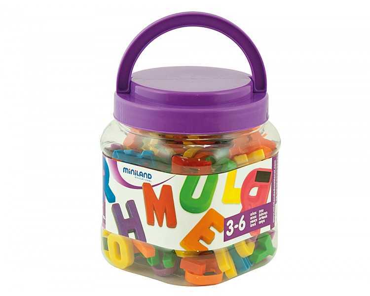 Juego miniland letras mayusculas magneticas bote de 154 piezas