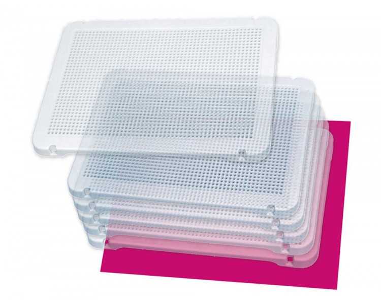 Juego miniland placa para pinchos transparente 31x21 cm set de 6 unidades