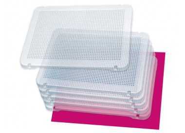 Juego miniland placa para pinchos transparente 31x21 cm set de 6 unidades