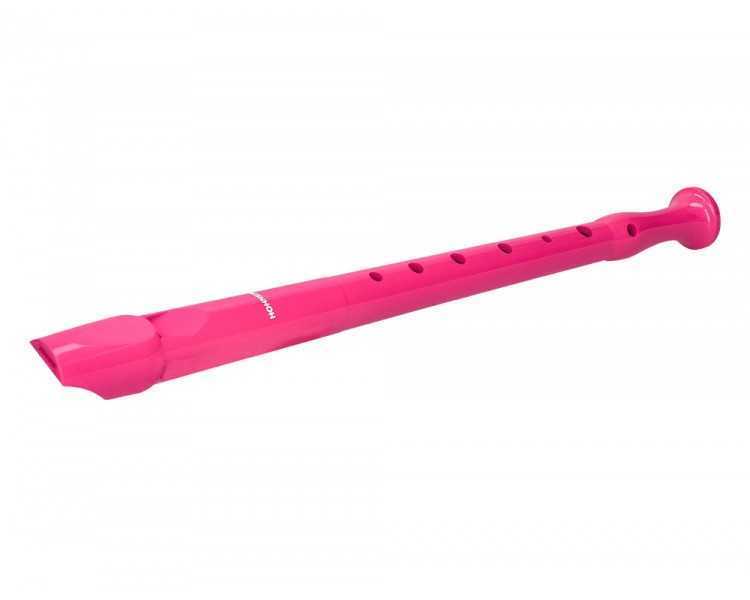 Flauta hohner 9508 color rosa funda verde y transparente