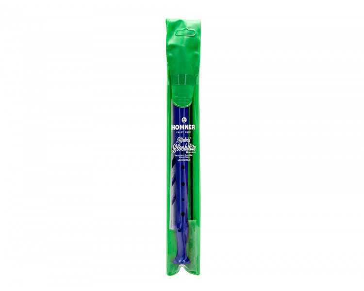 Flauta hohner 9508 color azul funda verde y transparente