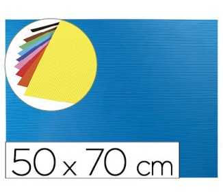 Goma eva ondulada liderpapel 50x70cm 2,2mm de espesor azul claro
