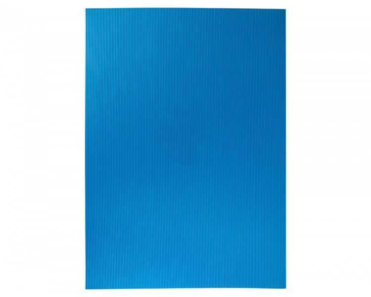 Goma eva ondulada liderpapel 50x70cm 2,2mm de espesor azul claro
